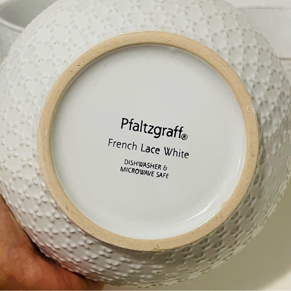 Pfaltzgraff French lace white cereal bowls 5.5 set of 6 - Picture 8 of 10